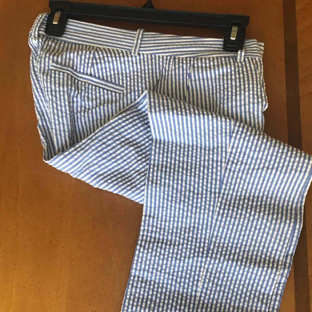 JCrew Seersucker Cafe Capri